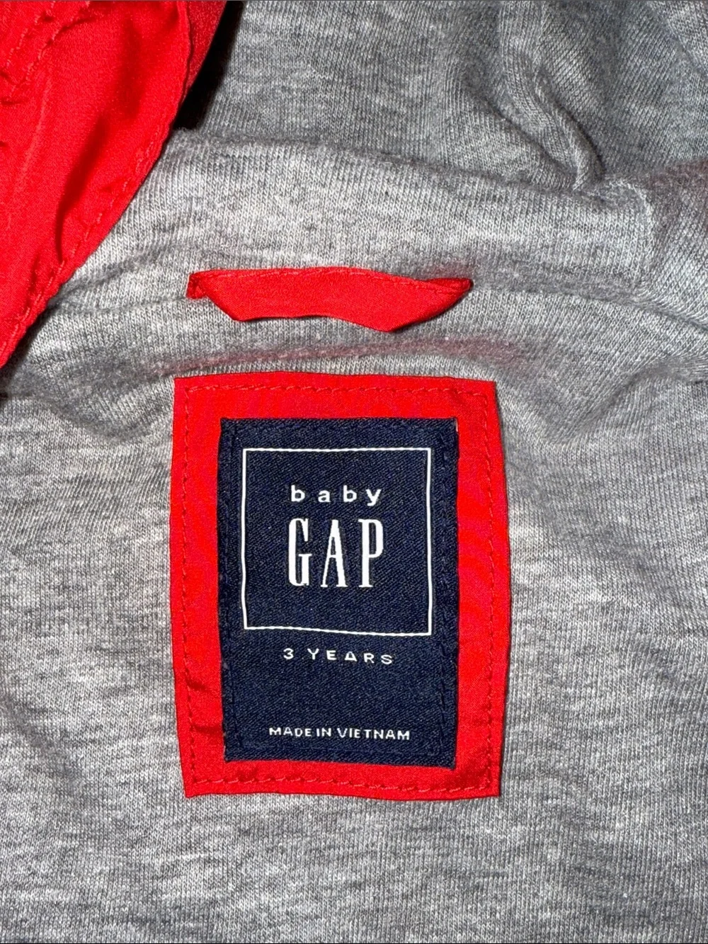 Baby Gap  Red Hooded Kids' Jacket - Lightweight windbreaker  size 3